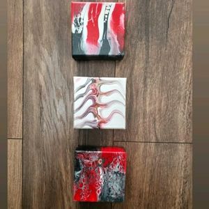 4x4 triptych abstract